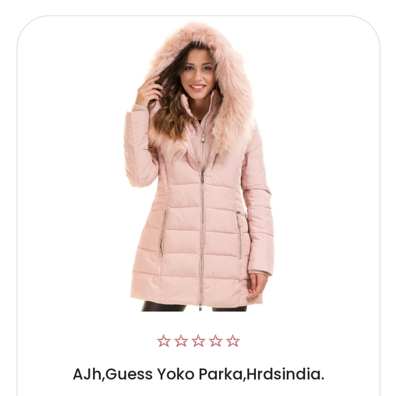 **ISO**Wanted* GUESS Yoko puffer coat with sweetheart faux fur shorter inner li… - Picture 3 of 14